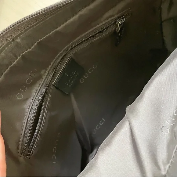 Gucci black woven nylon and leather camera shoulder bag - Picture 8 of 10